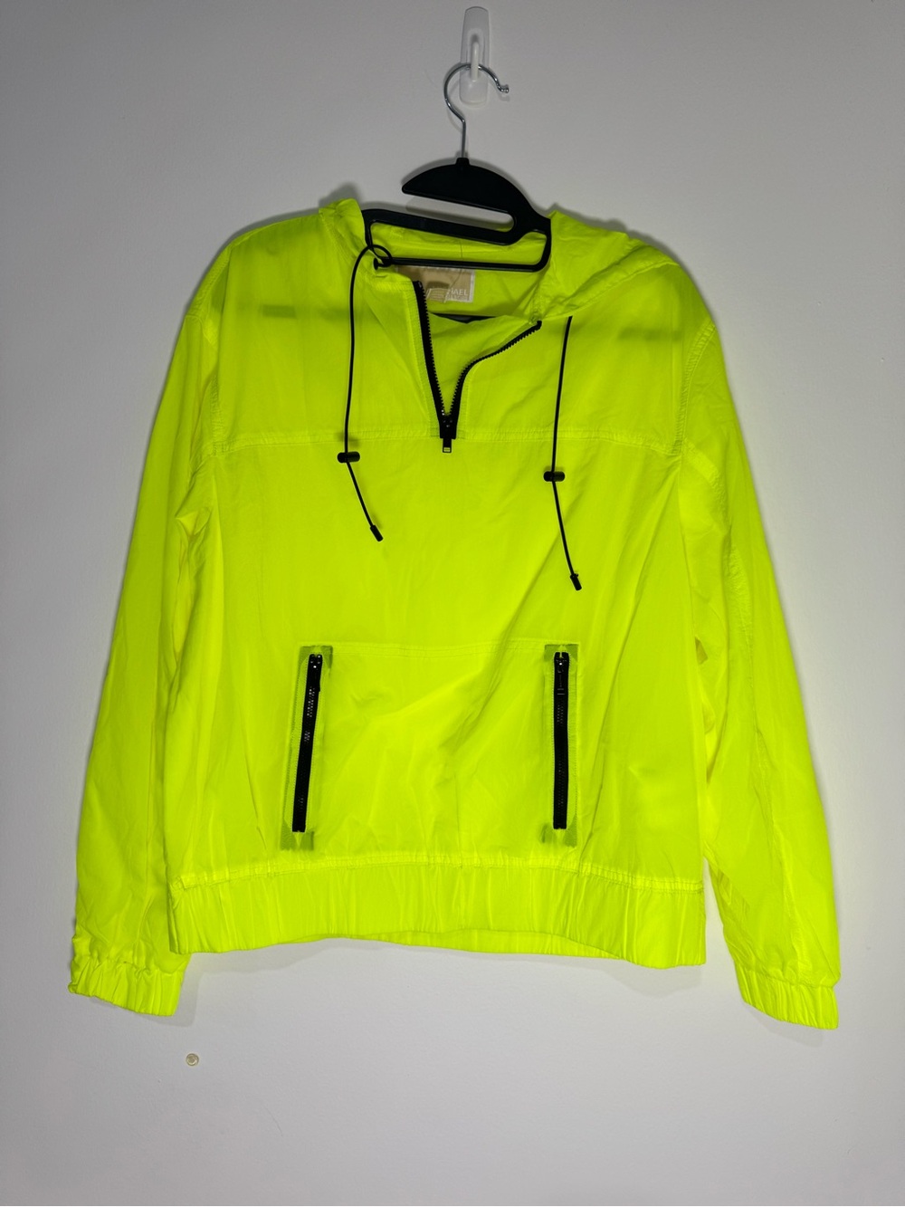 Michael Kors Neon Yellow Hooded Anorak Jacket